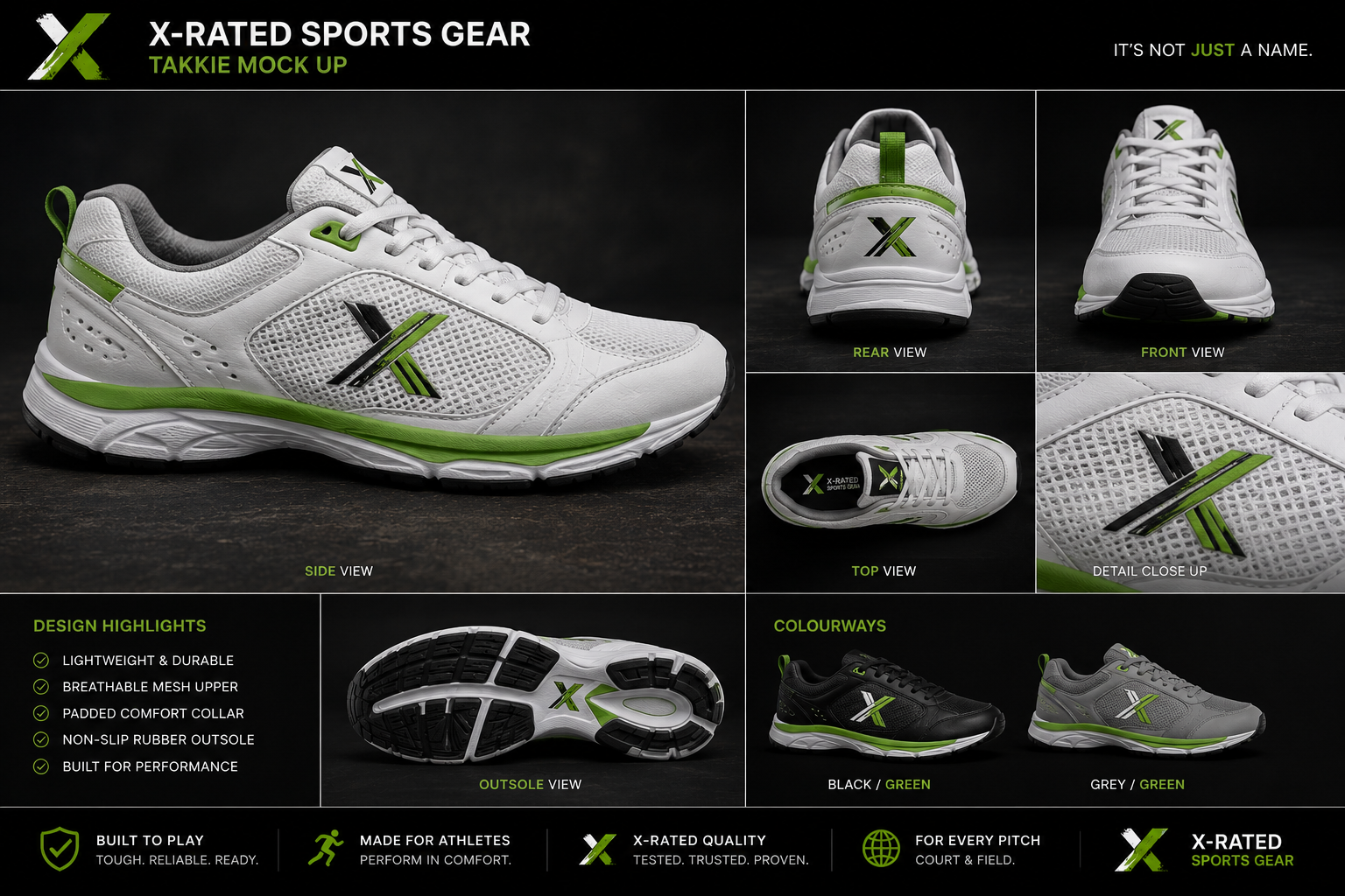 X-Rated Sports Gear footwear concept